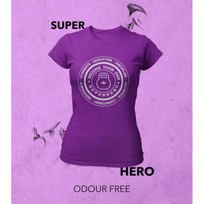 Women'S  Super Hero T-Shirt (Dark Voilet) Wod Armour | Kibi Sports