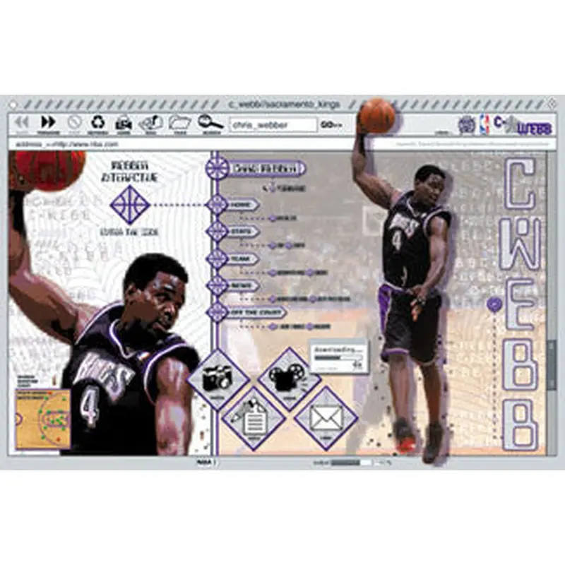 Chris Webber "Webbsite" Sacramento Kings Poster - Costacos 2002