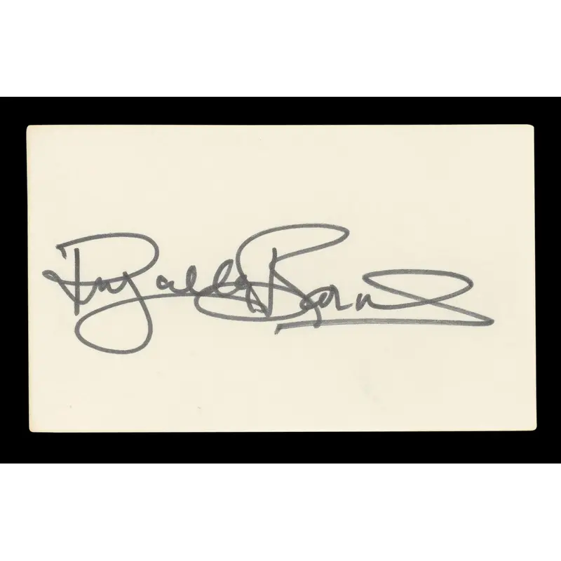 Priscilla Barnes Three's Company Signed 3x5 Index Card Autographed BAS #AD70350