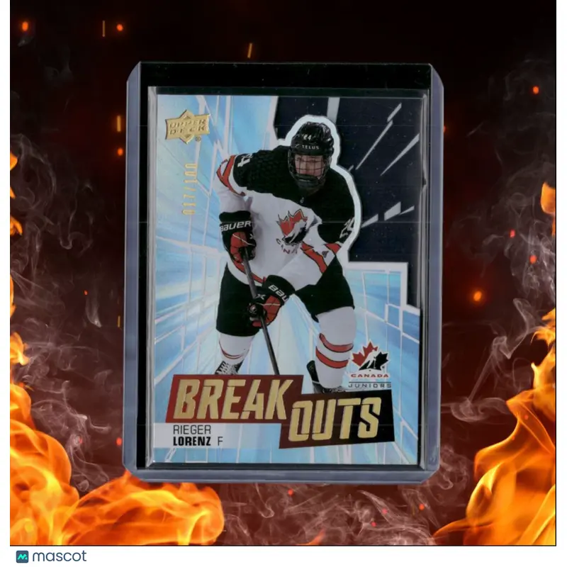 2022-23 Upper Deck Team Canada Juniors Rieger Lorenz Break Outs Acetate 017/100