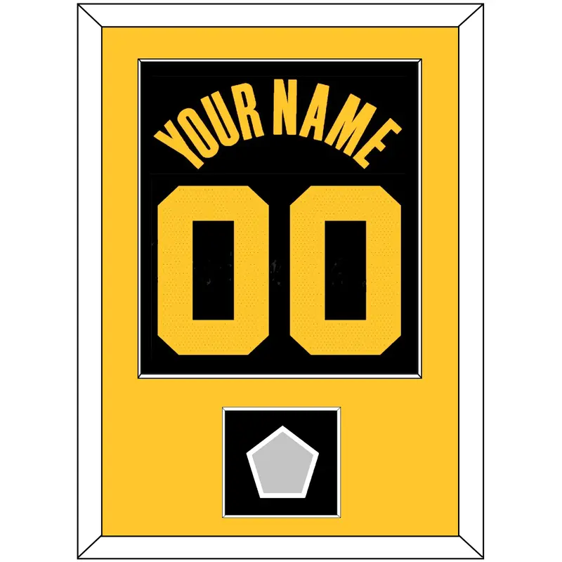Golden State Name & Number With Champions Patch - Black City (2021-2022) - Single Mat 3