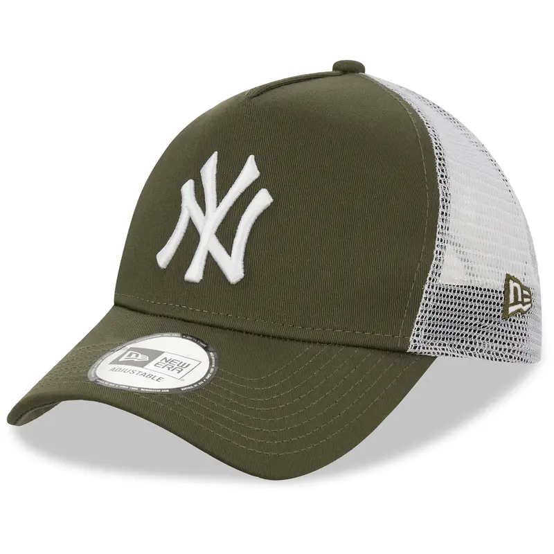 New Era - New York Yankees League Essentials Trucker Cap - Olive/White