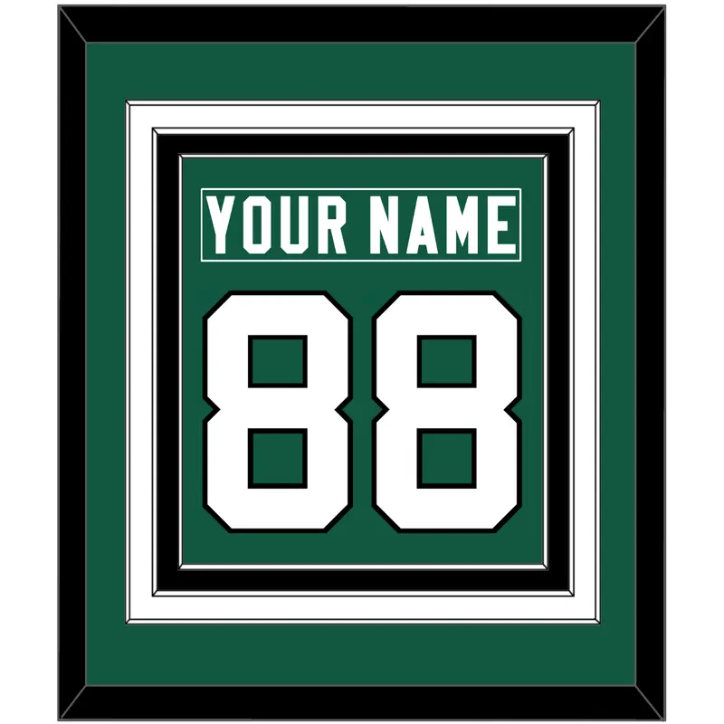 New York Nameplate & Number (Back) Combined - Home Green (2019-2023) - Triple Mat 3