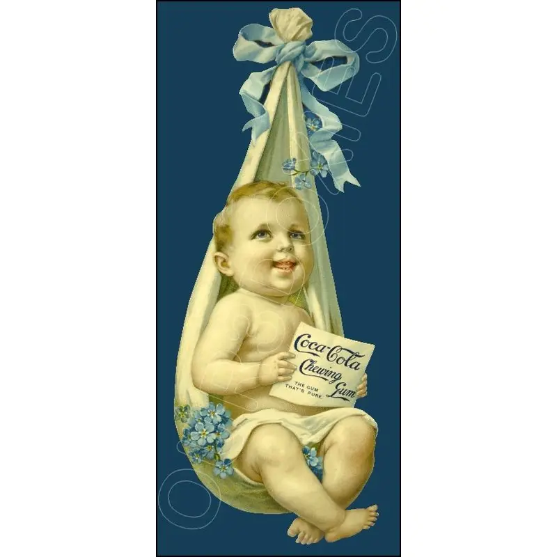 1904 Coca Cola Store Counter Standup Sign - Chewing Gum Coke - 2593