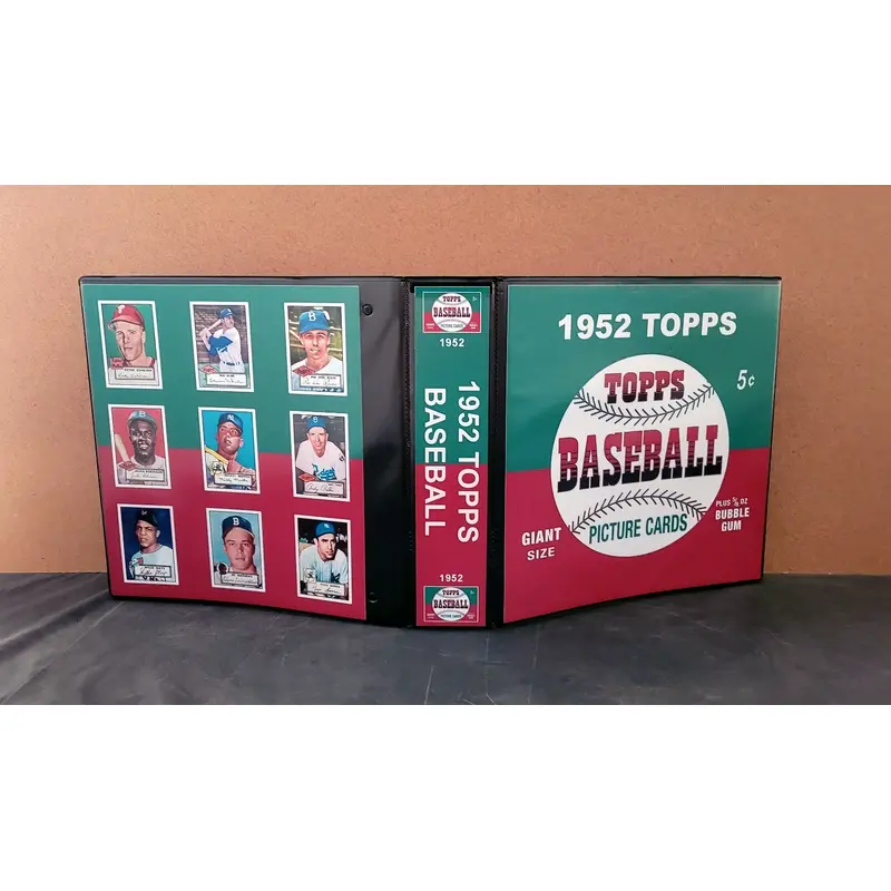 1952 Topps Baseball Cards Custom Made Album Binder 3 Sizes - 3450