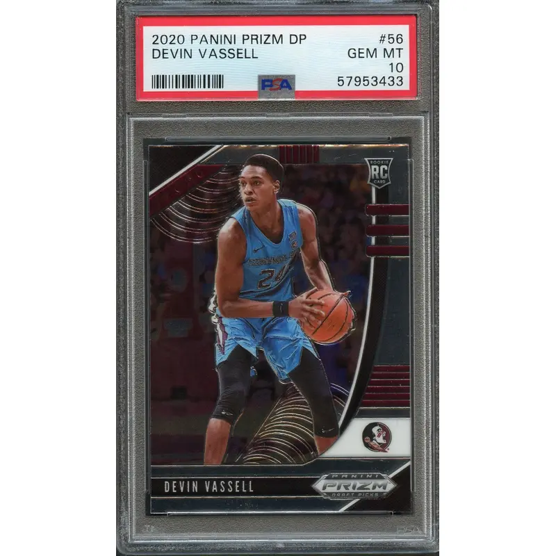 2020 Prizm Draft Picks #56 Devin Vassell PSA 10 RC Spurs