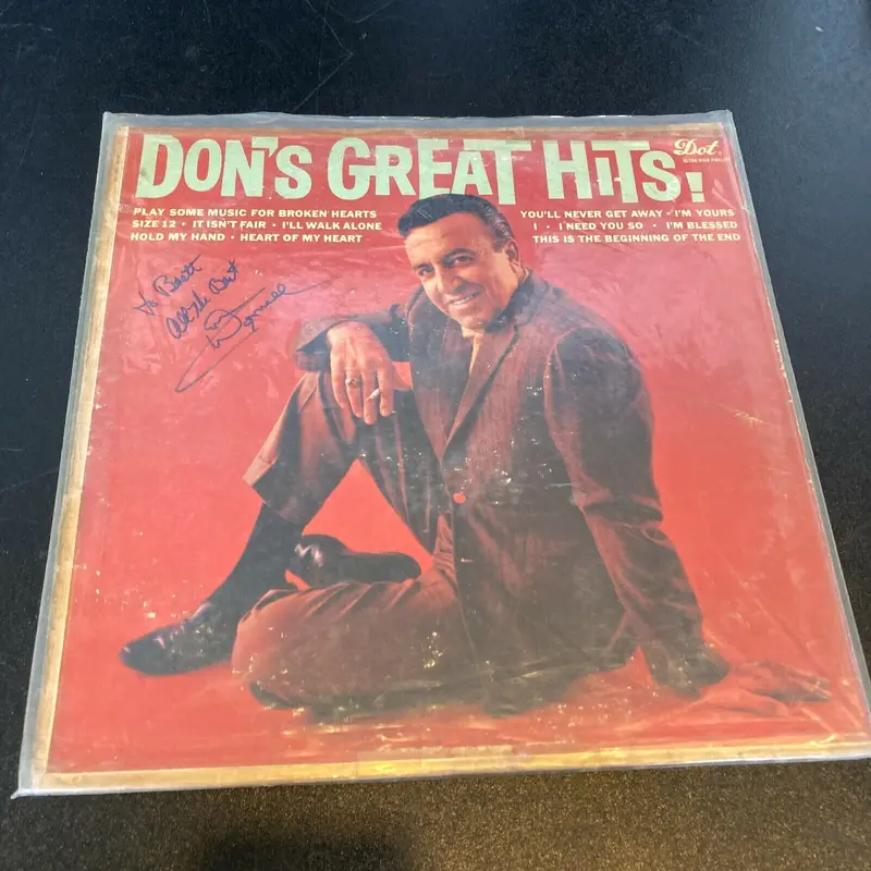 Don Cornell Signed Autographed Vintage LP Record