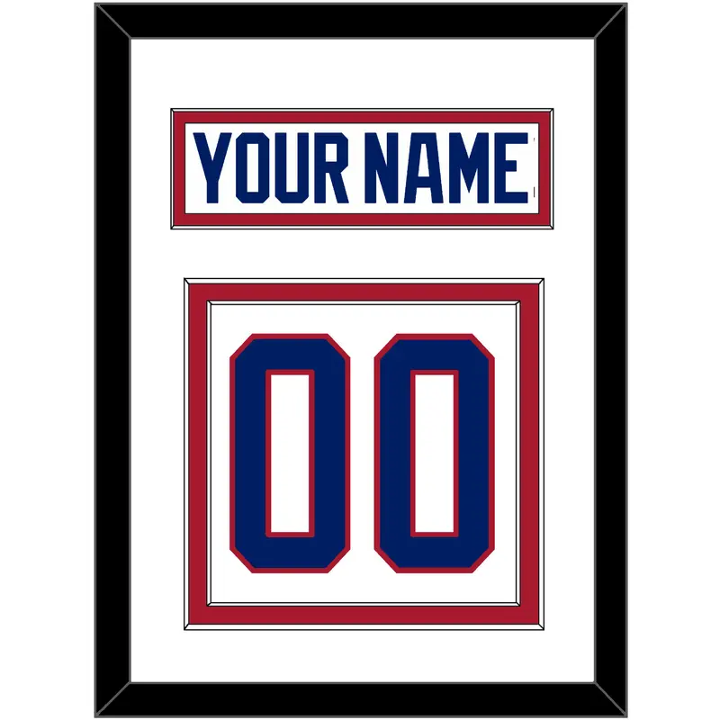 Montreal Nameplate & Number (Back) - Home White (1984-1997) - Double Mat 1