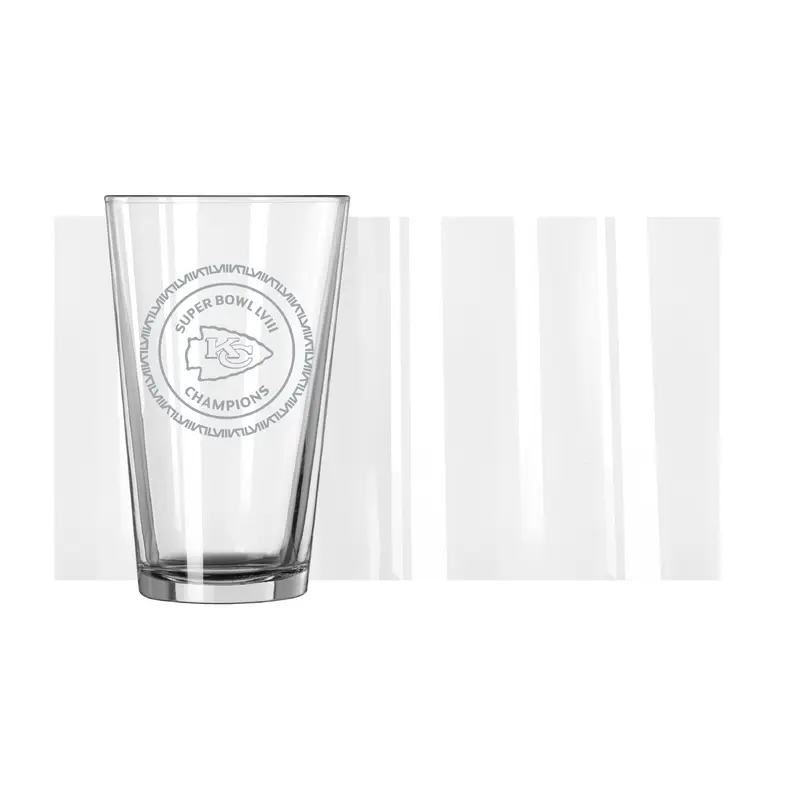 Kansas City Chiefs 16oz SB 58 Champions Back to Back Pint Glass