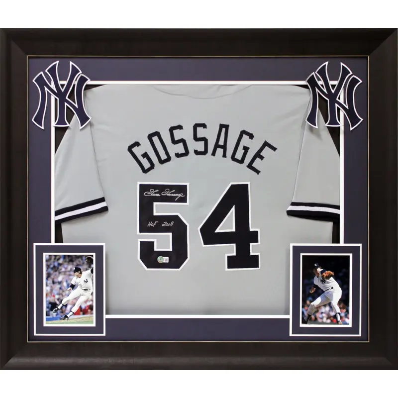 Goose Gossage "HOF 2008" Authentic Signed Grey Pro Style Framed Jersey BAS Wit