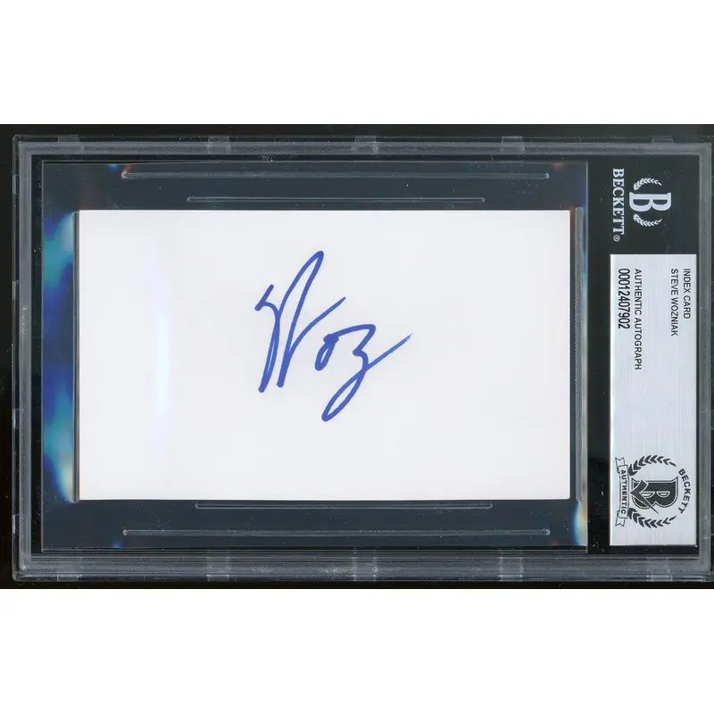 Steve Wozniak Apple Authentic Signed 3x5 Index Card Autographed BAS Slabbed