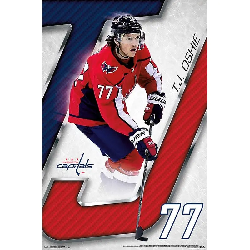 T.J. Oshie "Red White and Blue" Washington Capitals NHL Hockey Wall Poster - Trends 2018