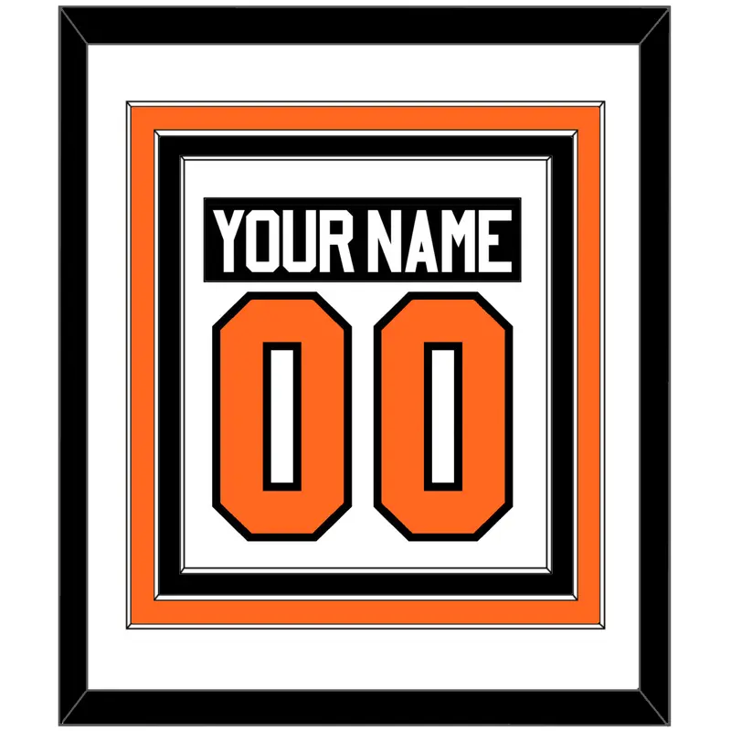Philadelphia Nameplate & Number (Back) Combined - Road White (2010-2017) - Triple Mat 1