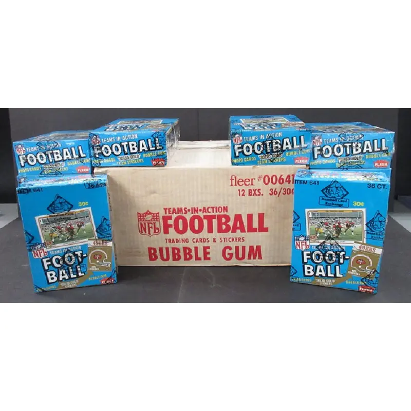 1982 Fleer Football Wax Case (12 Box) (BBCE)