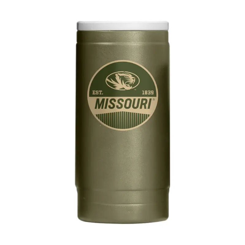 Missouri 12oz Badge Powdercoat SlimCan Coolie