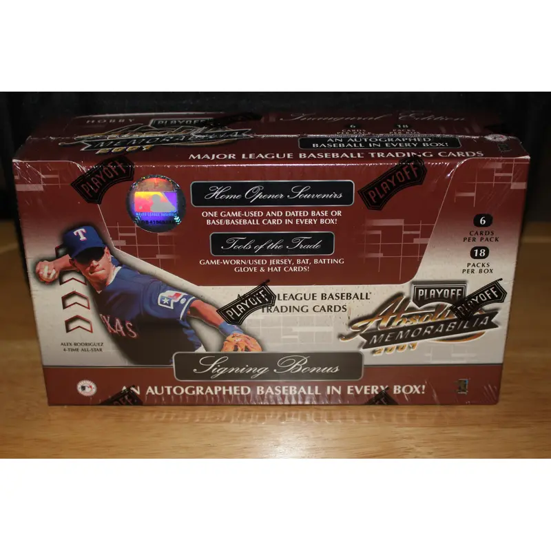 2001 Playoff Absolute Baseball Memorabilia Hobby Box, Factory Sealed