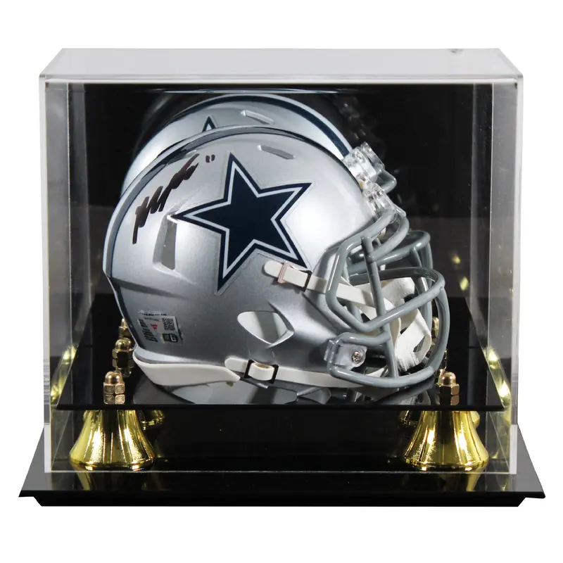 Cowboys Micah Parsons Authentic Signed Silver Speed Mini Helmet W/ Case Fanatics