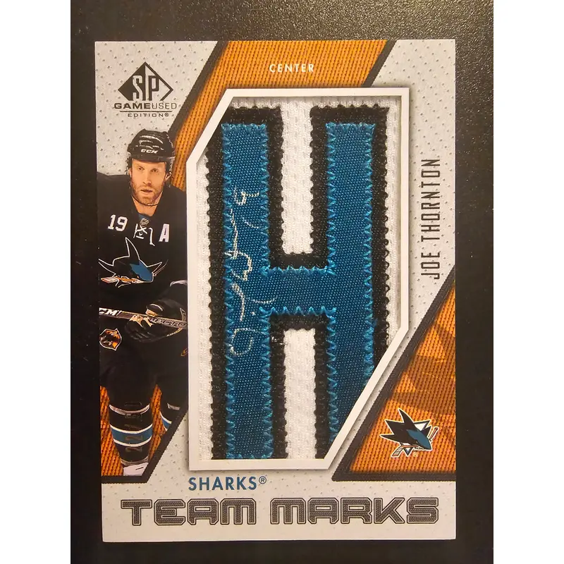 2010-11 Upper Deck SP Game Used Edition - Team Marks - Joe Thornton #TM-JT /50