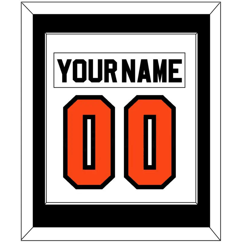 Philadelphia Nameplate & Number (Back) Combined - Home White (1983-2007) - Single Mat 2