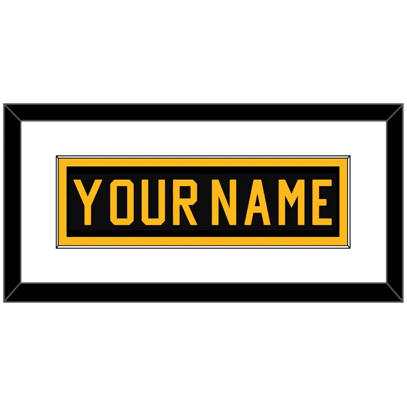 Pittsburgh Nameplate - Road Black (1981-1984) - Single Mat 1