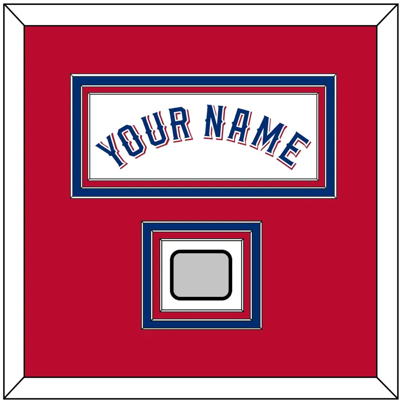 Texas Name & World Series Jersey Patch - Home White (2020-2023) - Triple Mat 3