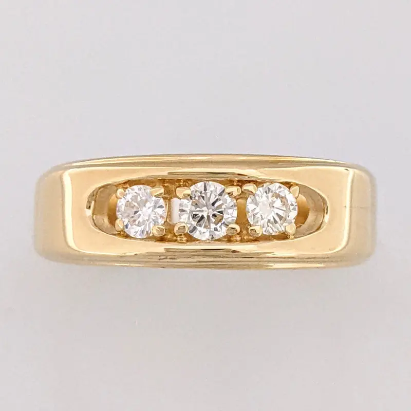 14K .29 CARAT TOTAL WEIGHT SI1 H DIAMOND ROUND (3) PRONG SET ESTATE RING 4.8 GRAMS