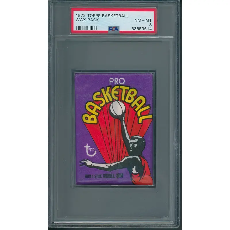 1972 Topps Basketball Unopened Wax Pack PSA 8