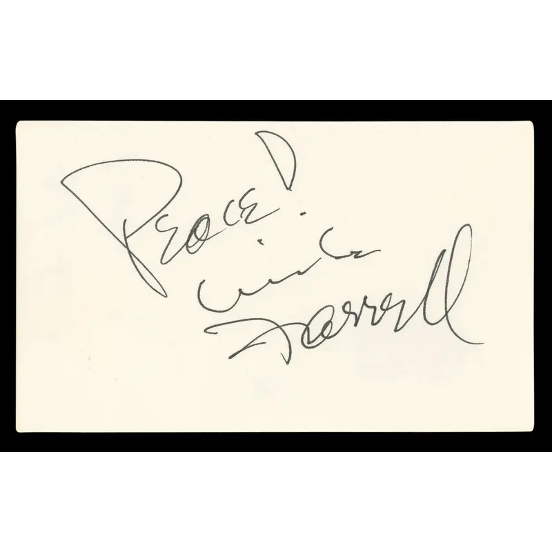 Mike Farrell M*A*S*H "Peace!" Authentic Signed 3x5 Index Card BAS #BL96774
