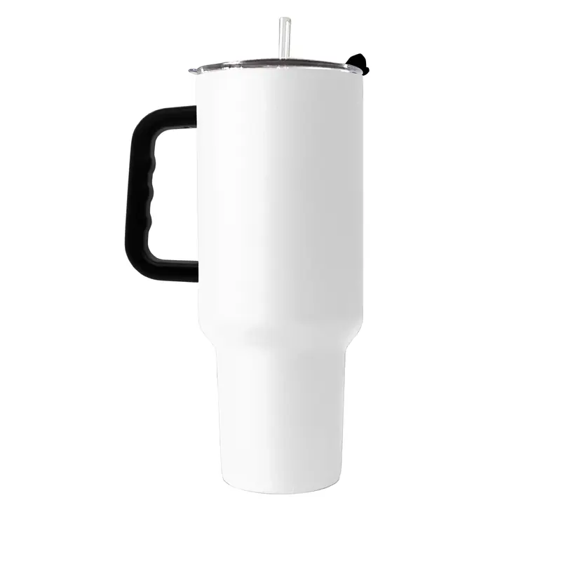 Plain White 40oz Powder Coat Tumbler