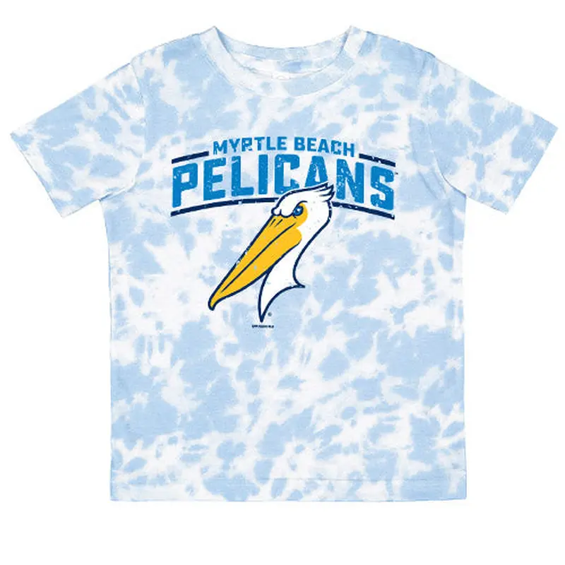 Myrtle Beach Pelicans Bimm Ridder Youth Sky Blue Tie Dye Freud Tee