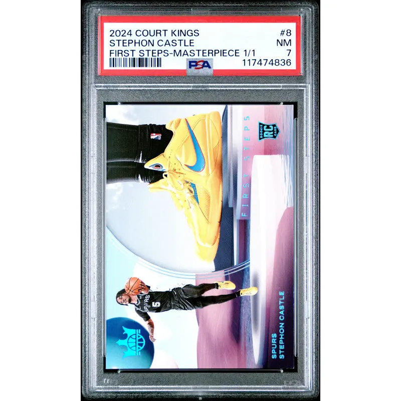 Stephon Caastle 2024 Court Kings First Steps MAsterpiece #1/1 PSA 7 Near Mint