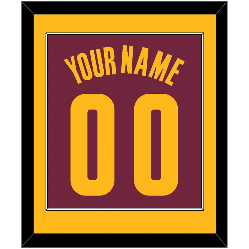 Cleveland Name & Number - Road Red (2010-2017) - Single Mat 2