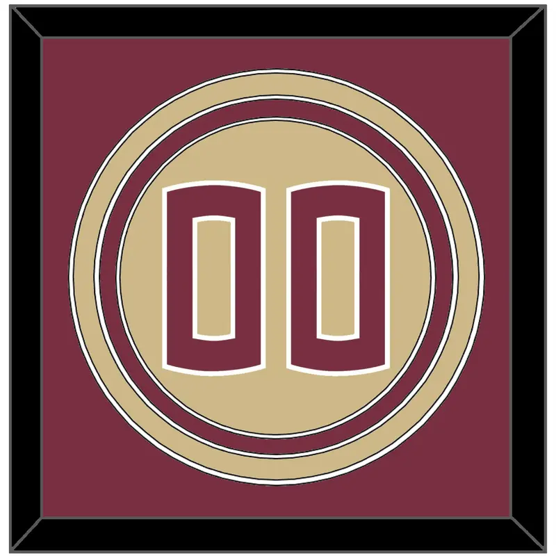 Florida State Baseball Number - Alternate Gold - Triple Mat 2