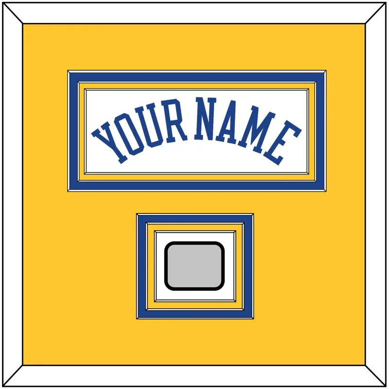 Golden State Name & Champions Patch - Home White (2010-2019) - Triple Mat 3