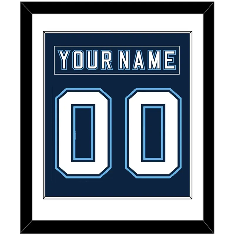 Maine Nameplate & Number (Back) Combined - Road Navy Blue - Single Mat 1
