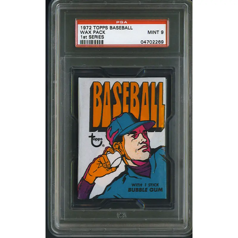 1972 Topps Baseball Unopened Series 1 Wax Pack PSA 9