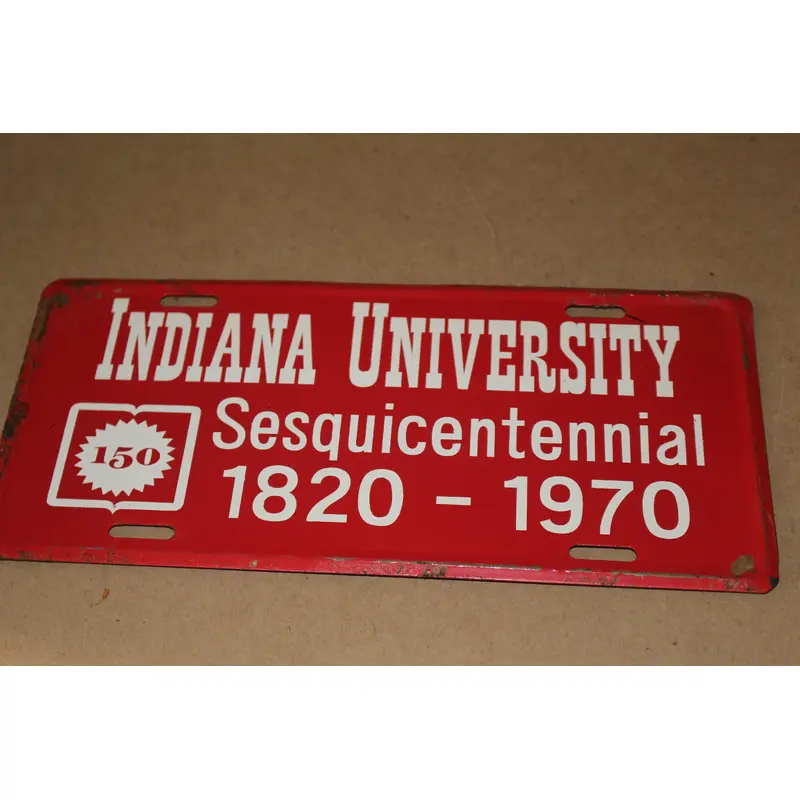1970 Indiana University Sesquintennial License Plate