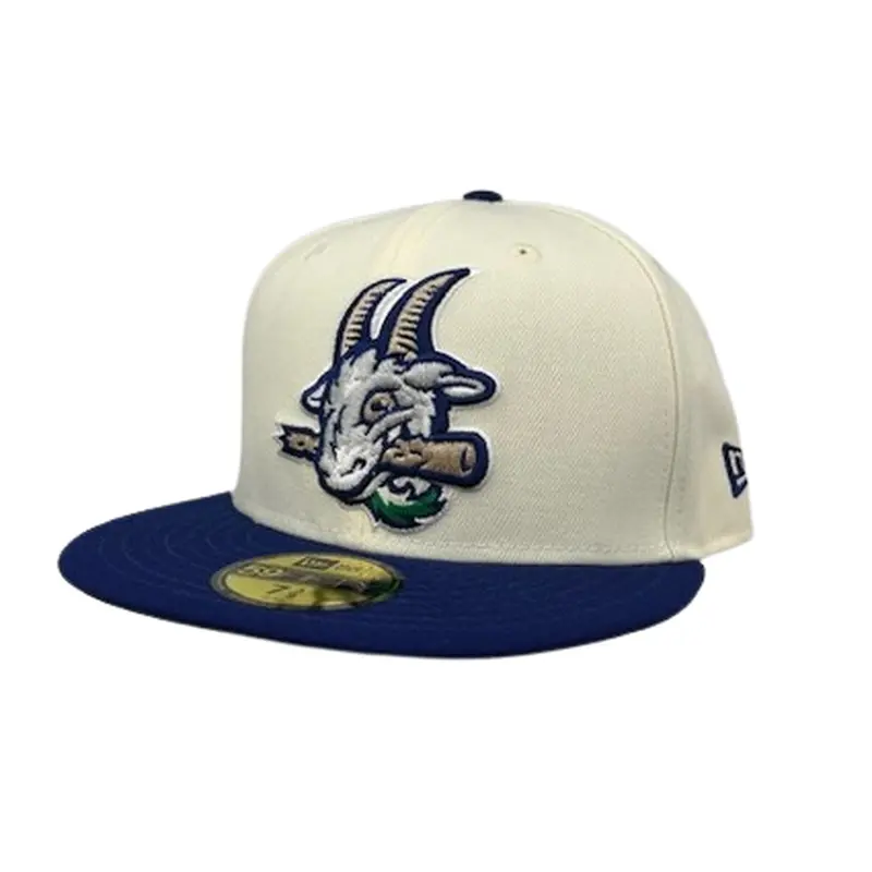 Hartford Yard Goats New Era Chrome & Blue Fitted Cap