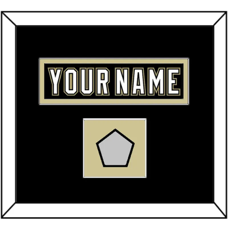 Pittsburgh Nameplate & Stanley Cup Champions Patch - Black Jersey (2007-2016) - Single Mat 2