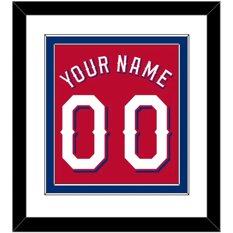 Texas Name & Number - Alternate Red (2020-2022) - Double Mat 1