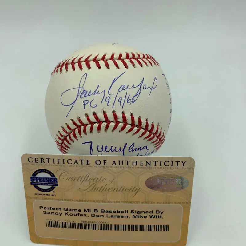 Beautiful Sandy Koufax Perfect Game Pitchers Multi Signed MLB Baseball Steiner