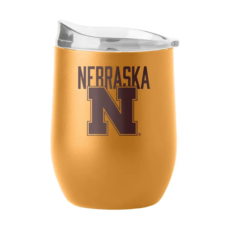 Nebraska 16oz Huddle Powder Coat Curved Beverage