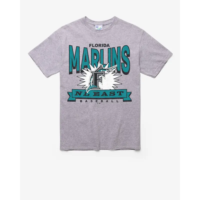 MIAMI MARLINS COOPERSTOWN TWELVE SIX VINTAGE '47 TUBULAR TEE
