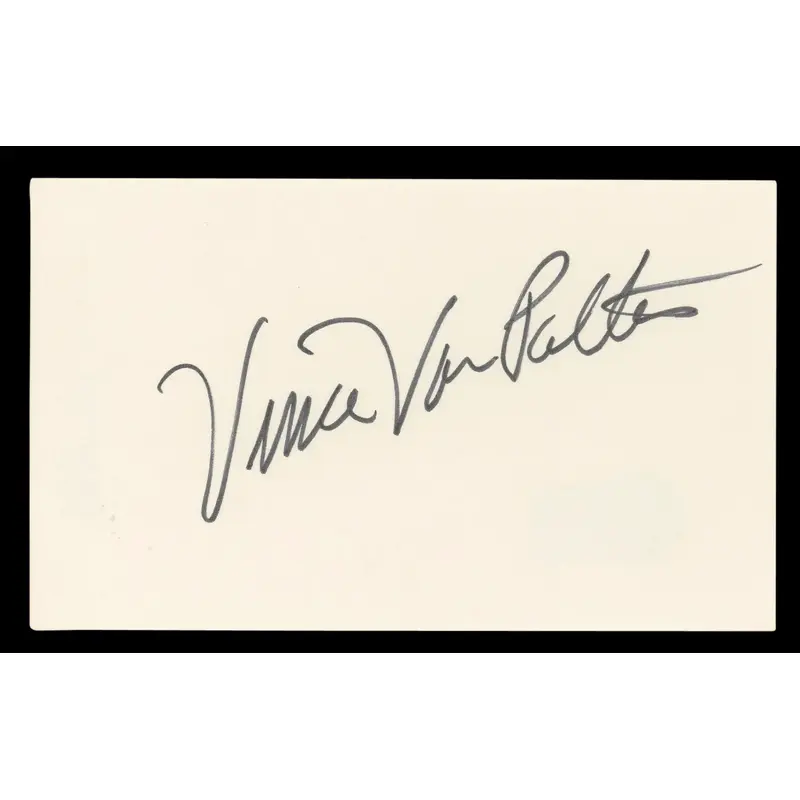 Vincent Van Patten 7 Days to Vegas Authentic Signed 3x5 Index Card BAS #BL96837