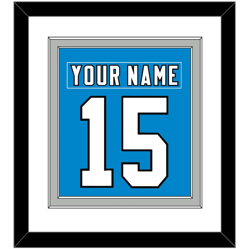 Carolina Nameplate & Number (Back) Combined - Home Blue - Double Mat 1