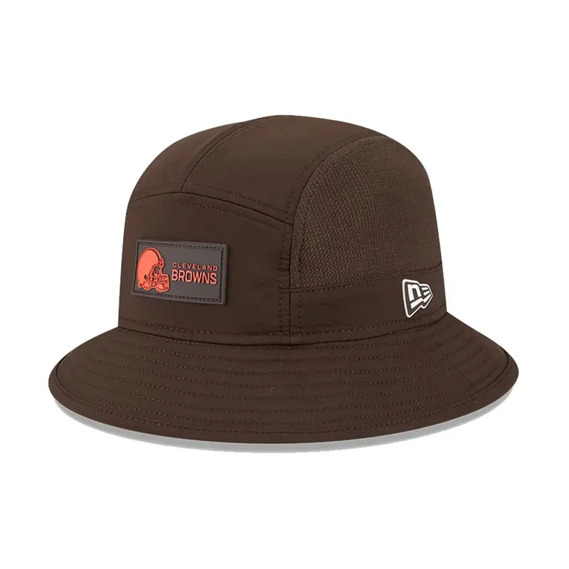 Cleveland Browns NFL Sideline 2025 Dark Brown Stretch Bucket Hat
