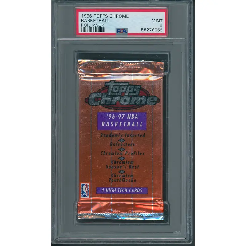 1996/97 Topps Chrome Basketball Foil Pack PSA 9