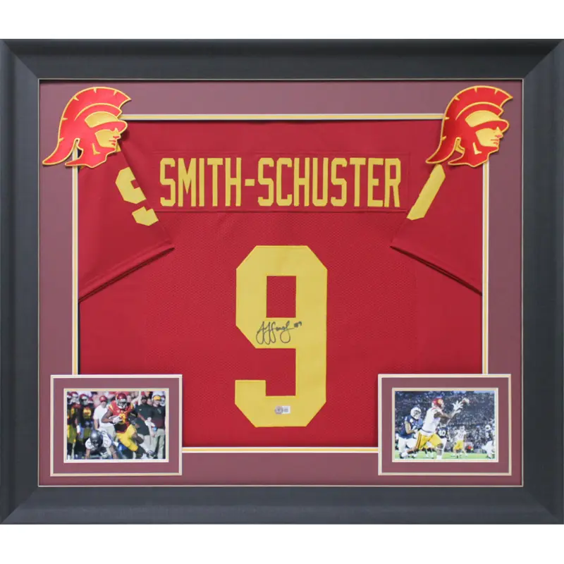 USC JuJu Smith-Schuster Authentic Signed Maroon Pro Style Framed Jersey BAS Wit