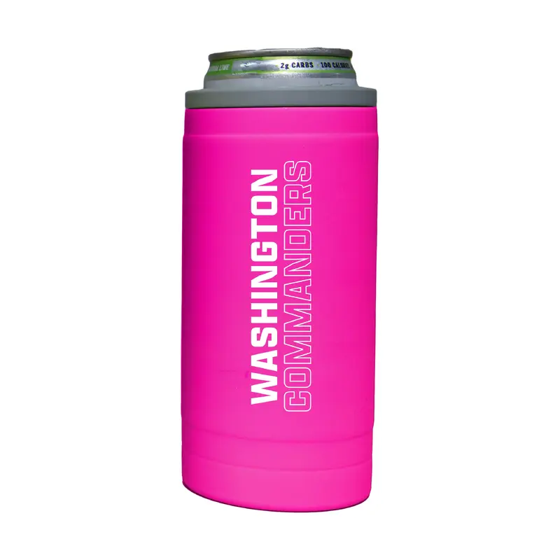 Washington Commanders 12oz Electric Stacked Soft Touch Slim Coolie
