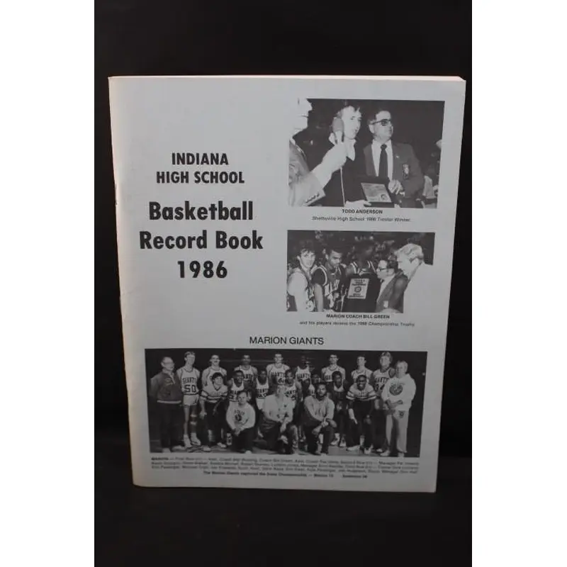 1986 Indiana High School Record Book, Marion Giants on Cover